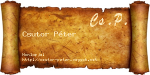 Csutor Péter névjegykártya